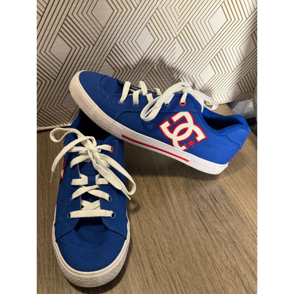 DC Shoes Chelsea TX Royal Blue Canvas Skate Sneakers Womens 9 303226 Low Top‎